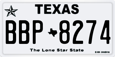 TX license plate BBP8274