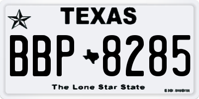 TX license plate BBP8285