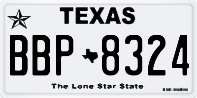TX license plate BBP8324