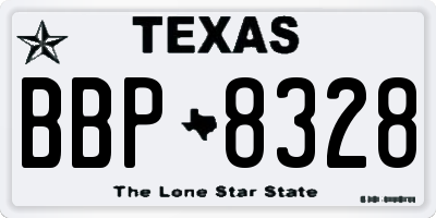 TX license plate BBP8328