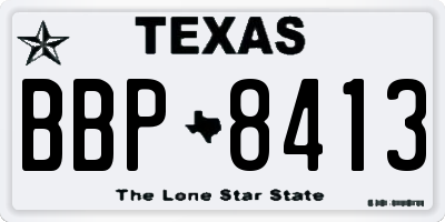 TX license plate BBP8413