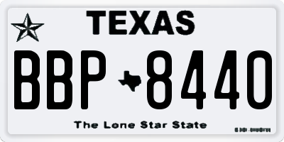 TX license plate BBP8440