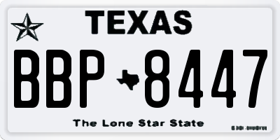 TX license plate BBP8447
