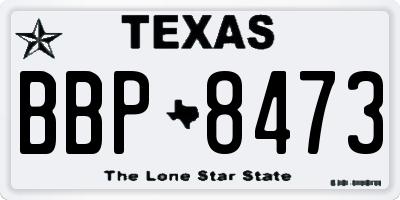 TX license plate BBP8473