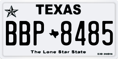 TX license plate BBP8485
