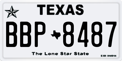 TX license plate BBP8487