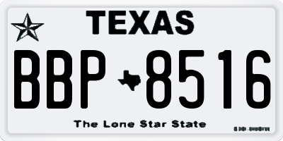 TX license plate BBP8516