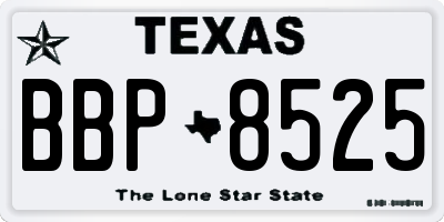 TX license plate BBP8525