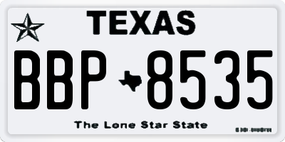 TX license plate BBP8535