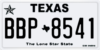 TX license plate BBP8541