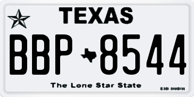 TX license plate BBP8544
