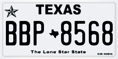 TX license plate BBP8568