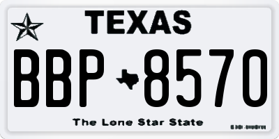 TX license plate BBP8570