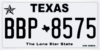 TX license plate BBP8575