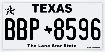 TX license plate BBP8596