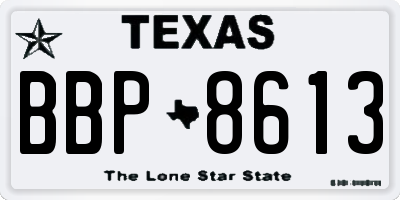 TX license plate BBP8613