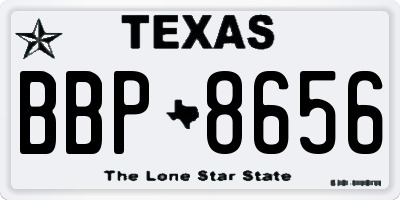 TX license plate BBP8656