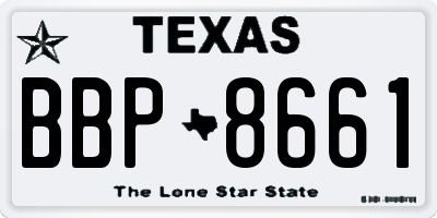 TX license plate BBP8661