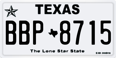 TX license plate BBP8715