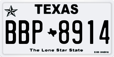 TX license plate BBP8914
