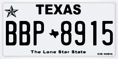TX license plate BBP8915