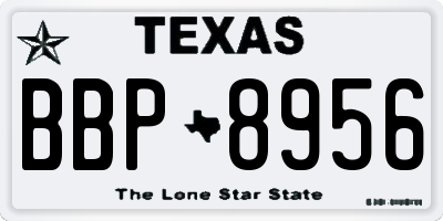 TX license plate BBP8956