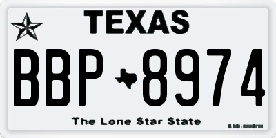 TX license plate BBP8974