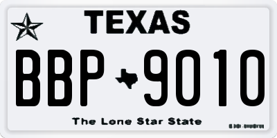 TX license plate BBP9010