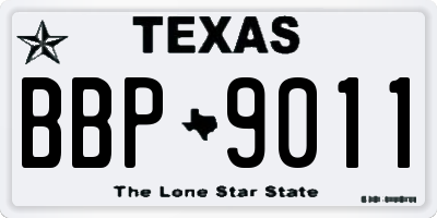 TX license plate BBP9011