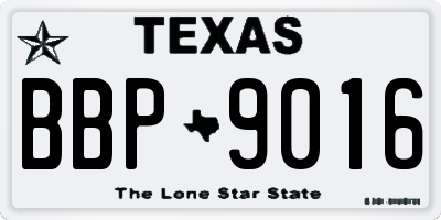 TX license plate BBP9016