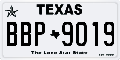 TX license plate BBP9019