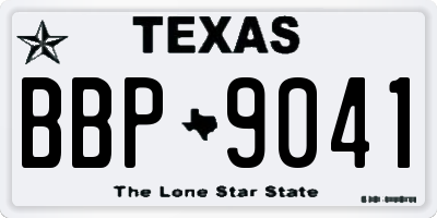 TX license plate BBP9041