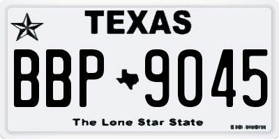 TX license plate BBP9045