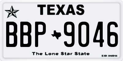 TX license plate BBP9046