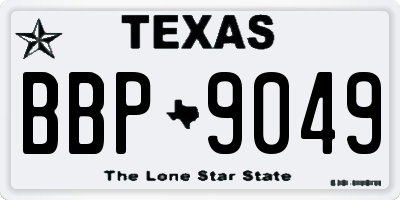TX license plate BBP9049