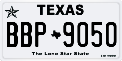 TX license plate BBP9050