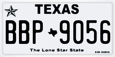 TX license plate BBP9056