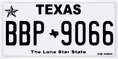 TX license plate BBP9066