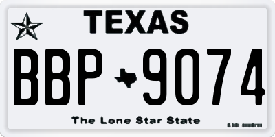 TX license plate BBP9074