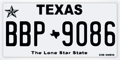 TX license plate BBP9086