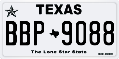 TX license plate BBP9088