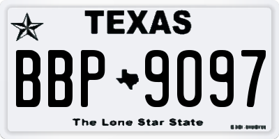 TX license plate BBP9097