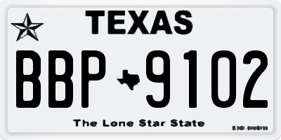 TX license plate BBP9102