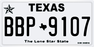 TX license plate BBP9107