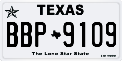 TX license plate BBP9109