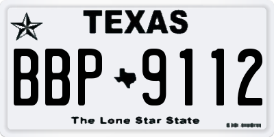 TX license plate BBP9112