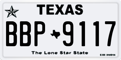 TX license plate BBP9117