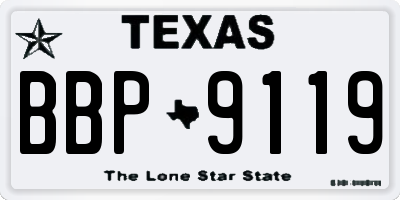 TX license plate BBP9119