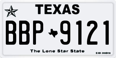 TX license plate BBP9121