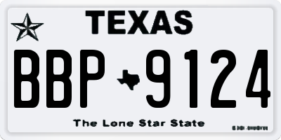 TX license plate BBP9124